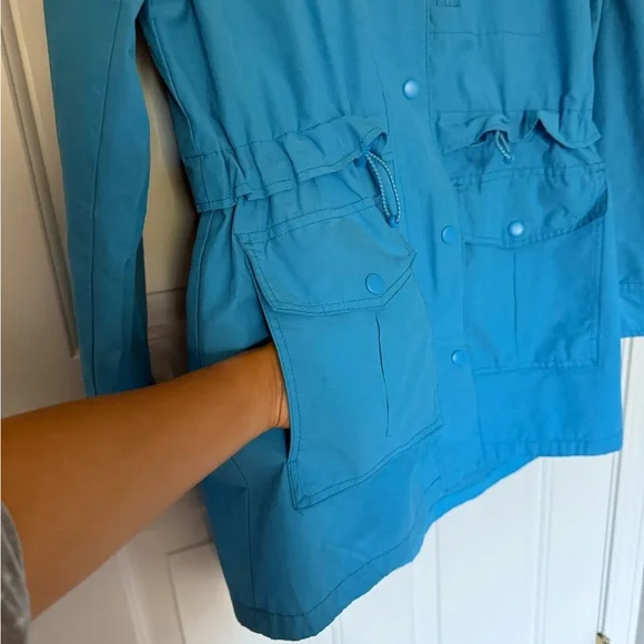 J. Crew Vibrant Blue Perfect Raincoat